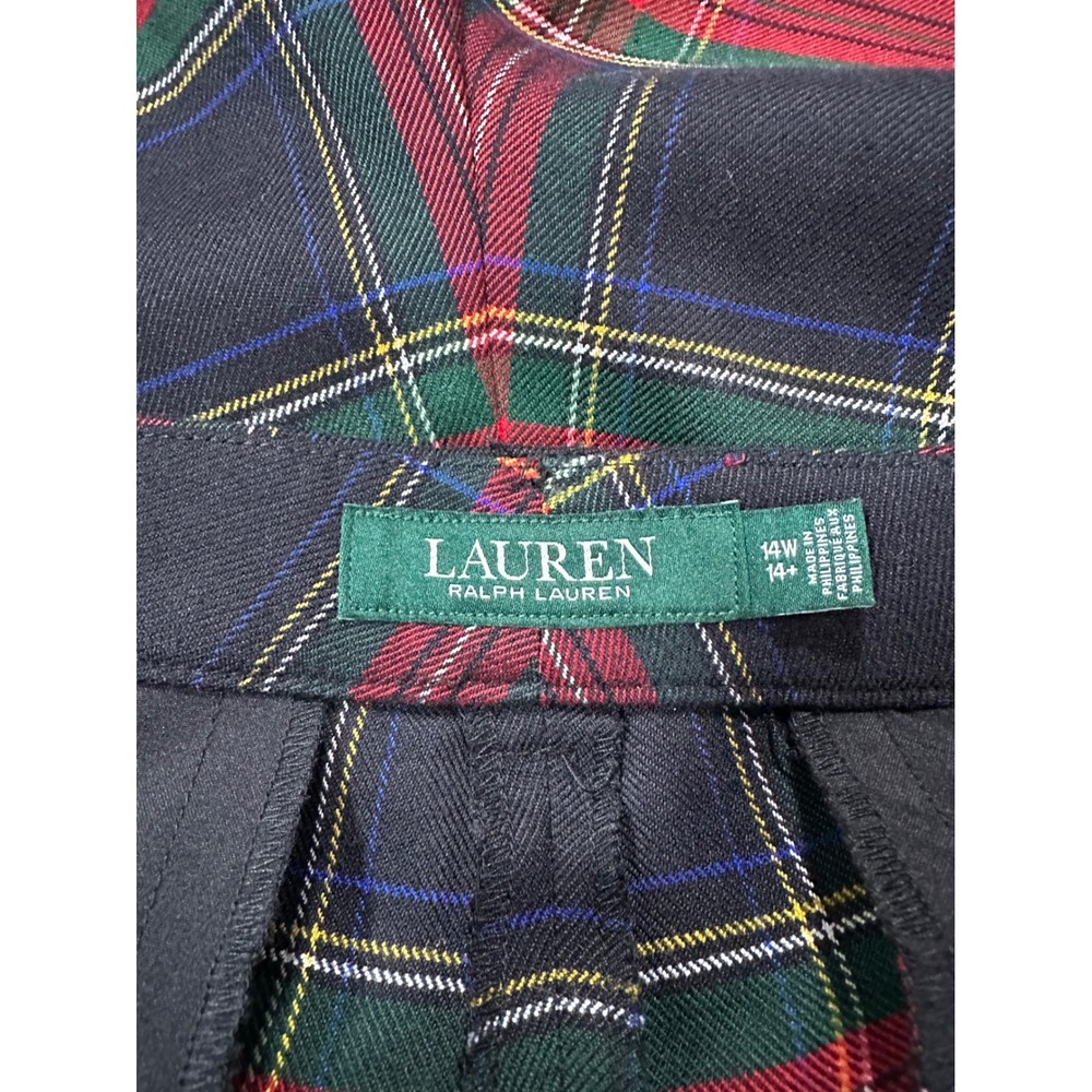 Lauren Ralph Lauren Plaid Tartan Crest Twill Suit Set Women's 14/16W - Picture 9 of 11